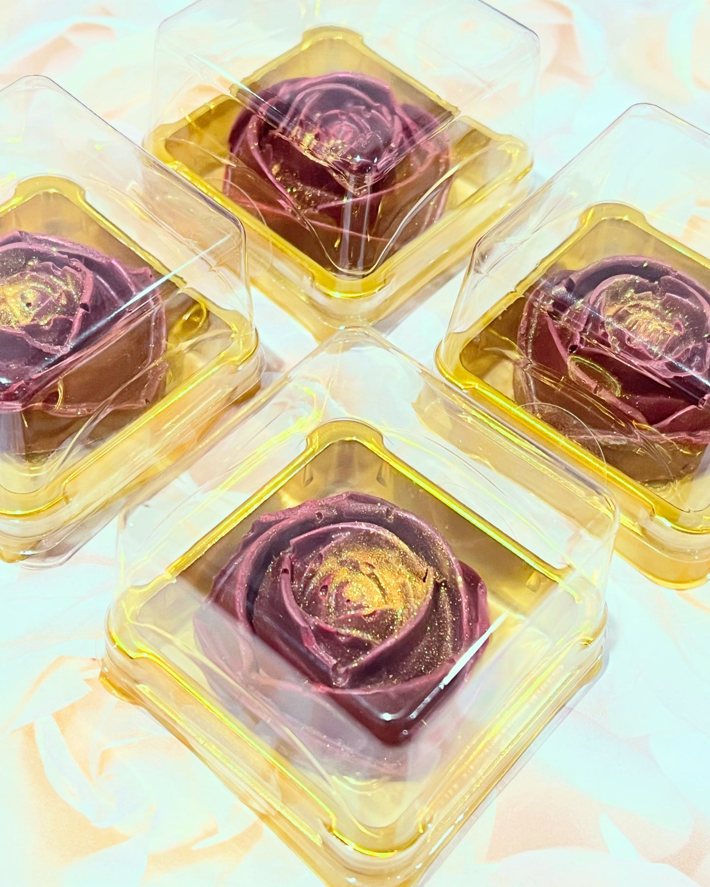 Mini rose chocolate bar