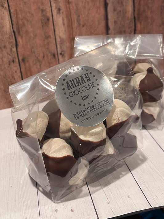 Meringues dipped in premium chocolate